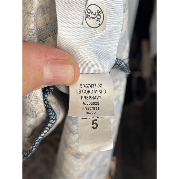 Banana Republic Women's Boho Paisley Corduroy Mini Dress Sz L 70s Peasant Flowy - Picture 15 of 15